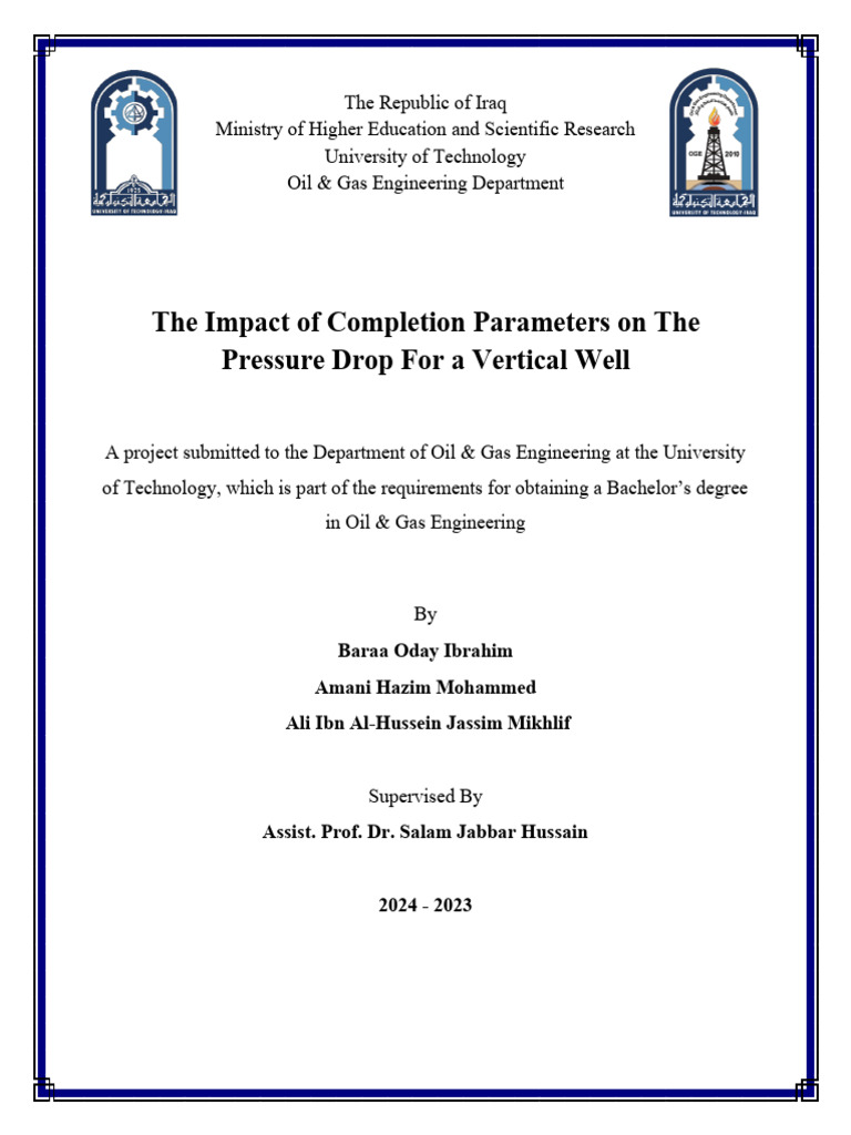 Impact of Completion on Well Pressure Drop | PDF | Petroleum Reservoir ...