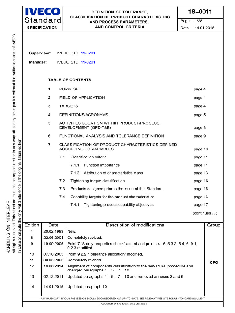 Standard Specification Document | PDF | Applied Mathematics