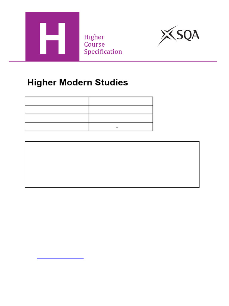 Higher Course Spec Modern Studies | PDF | Brexit | Economic Inequality