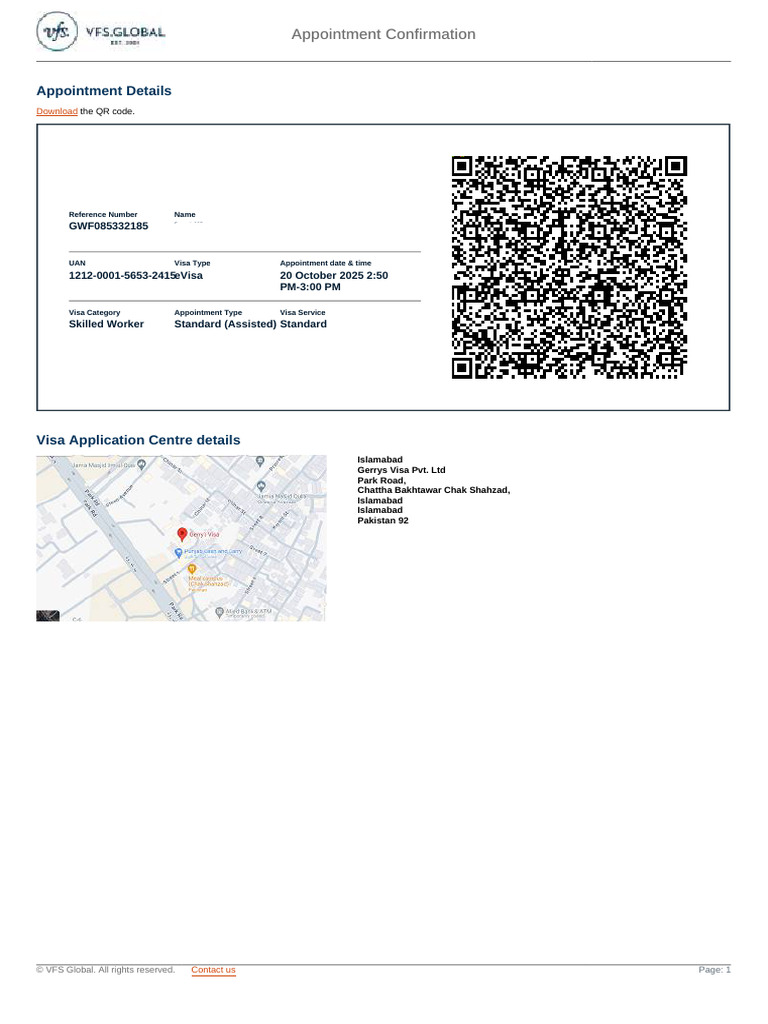 eVisa Appointment Confirmation for Skilled Worker | PDF | Government ...