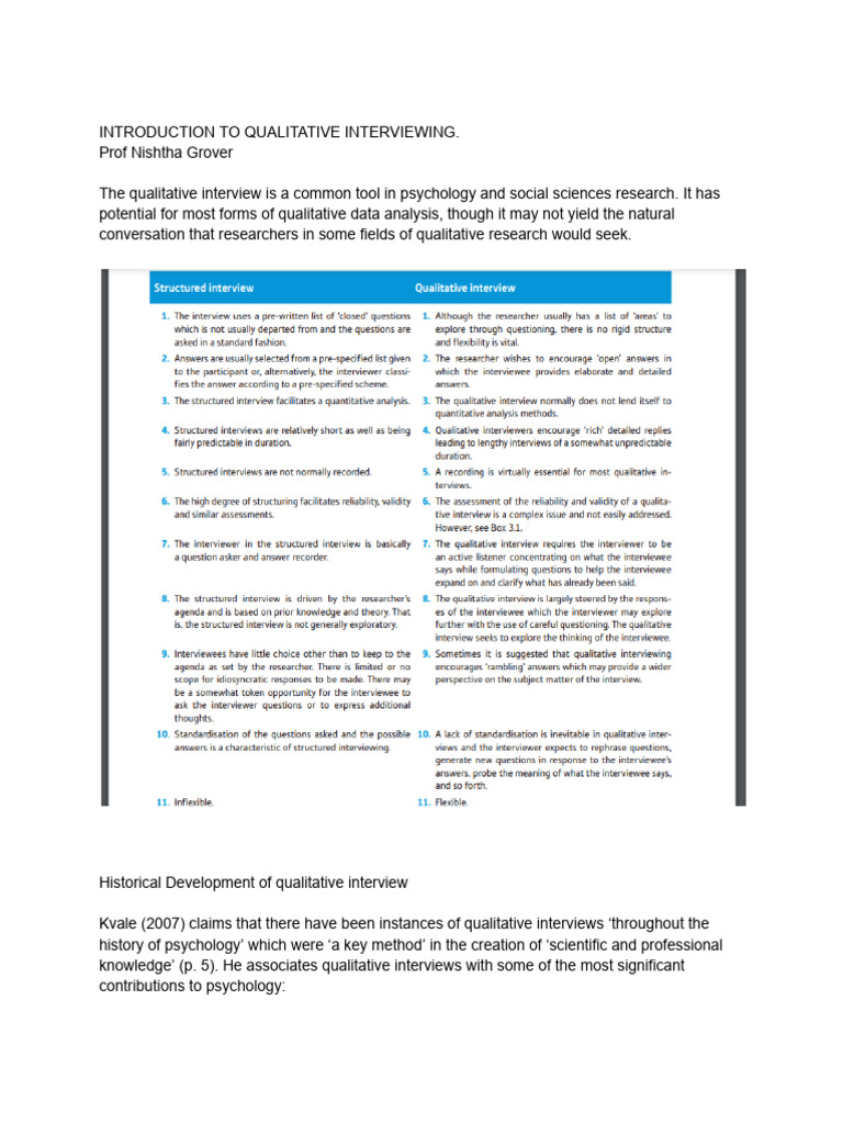 Qualitative Interviewing | PDF | Qualitative Research | Psychology