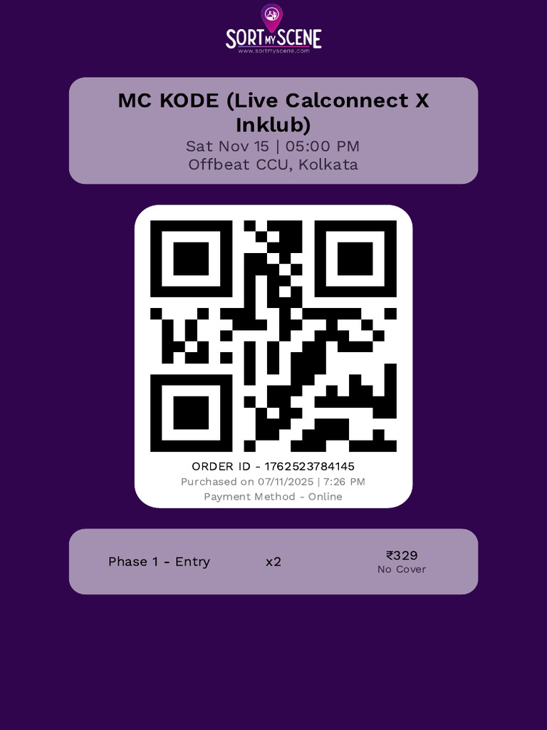 MC KODE Event Ticket Details | PDF | Justice | Crime & Violence