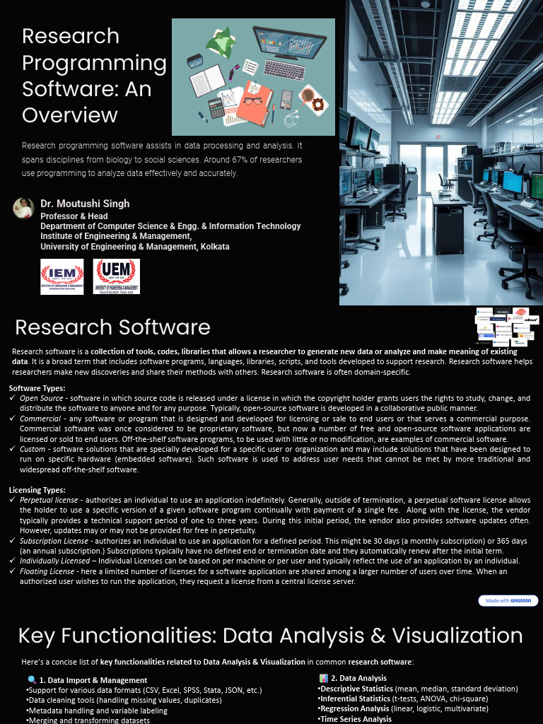 Research Programming Software an Overview | PDF | Spss | Automation