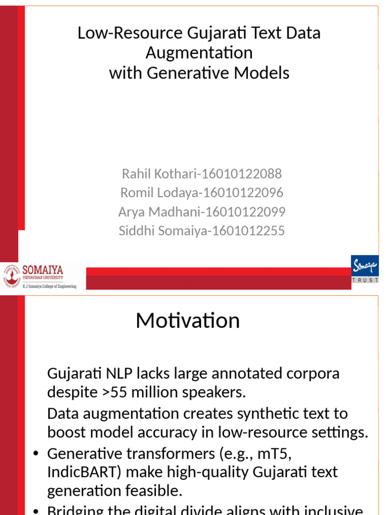 Gujarati NLP Data Augmentation Techniques | PDF | Translations ...