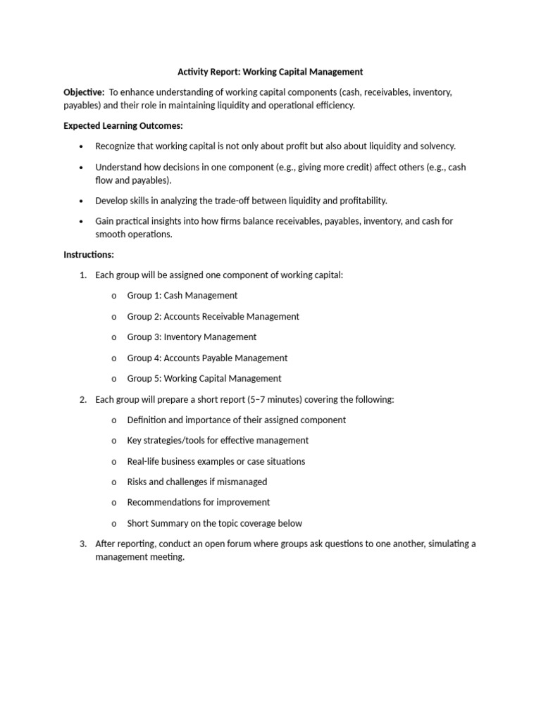 Activity 1 Midterm Fy2526 | PDF | Working Capital | Inventory