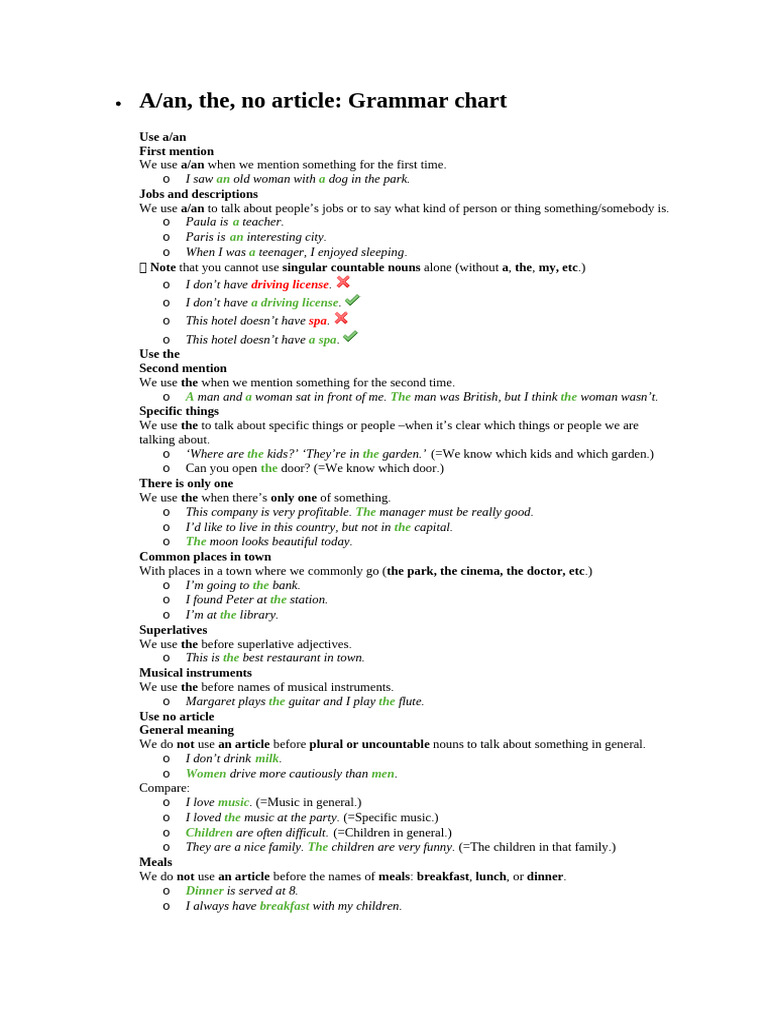 Articles Articles PDF Meal Adjective