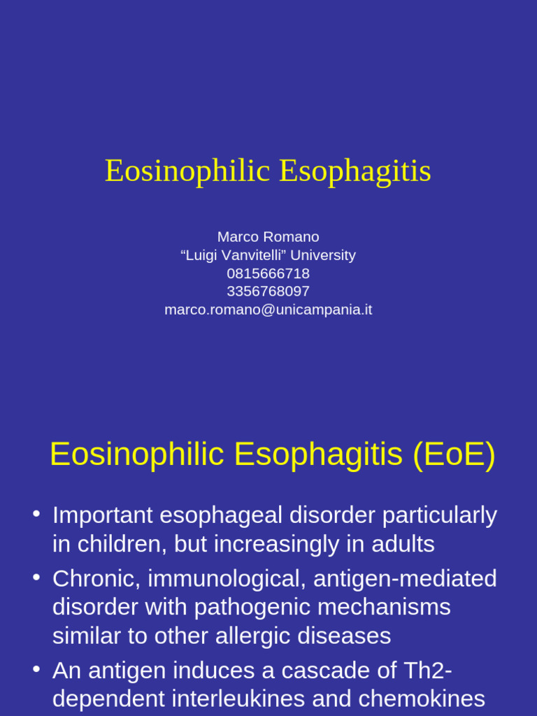 Eosinophilic Esophagitis Overview | PDF | Medical Specialties | Immunology