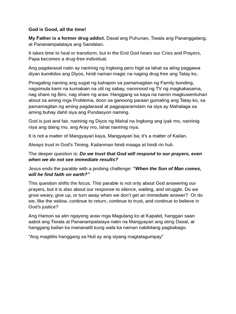 God Is Good | PDF