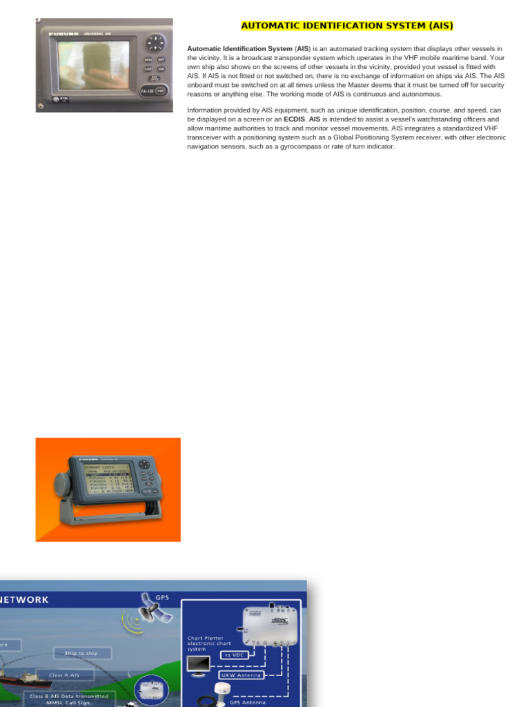 Understanding Automatic Identification System (AIS) | PDF | Navigation ...