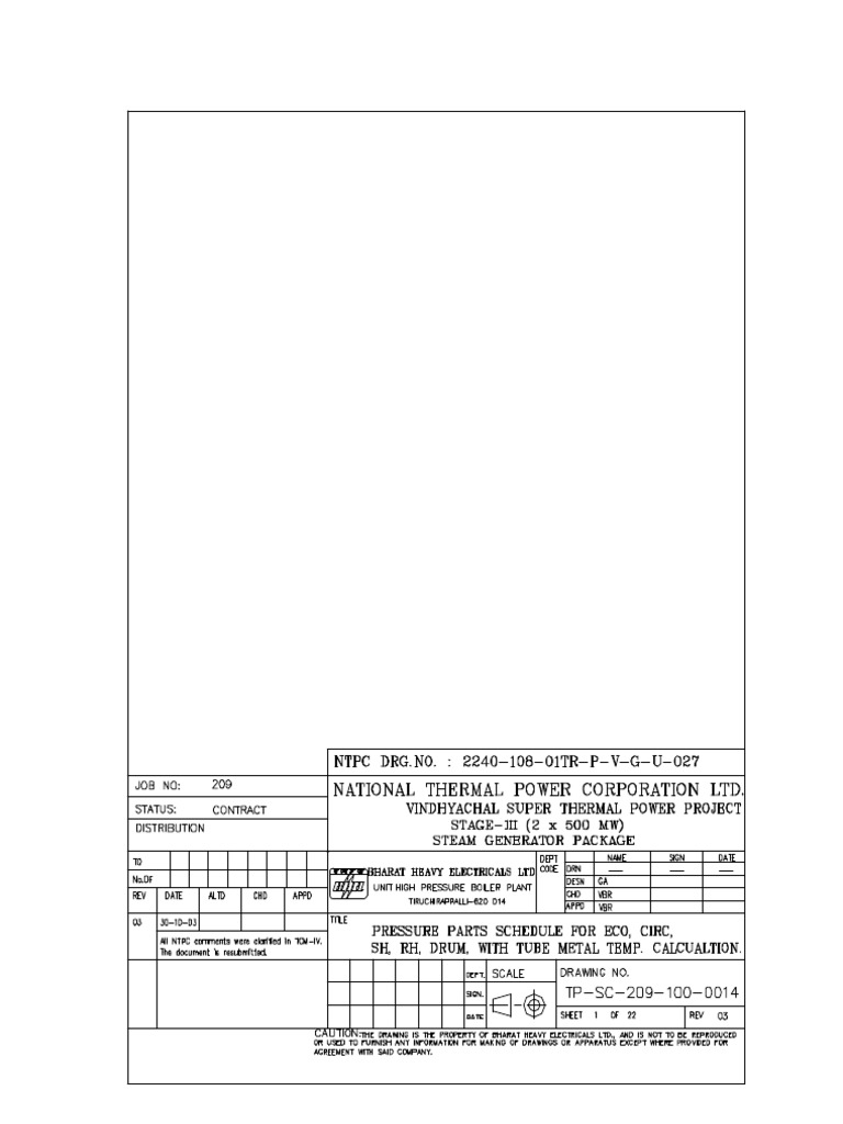 Pressure Parts Schedule for NTPC STPP | PDF | Pipe (Fluid Conveyance ...