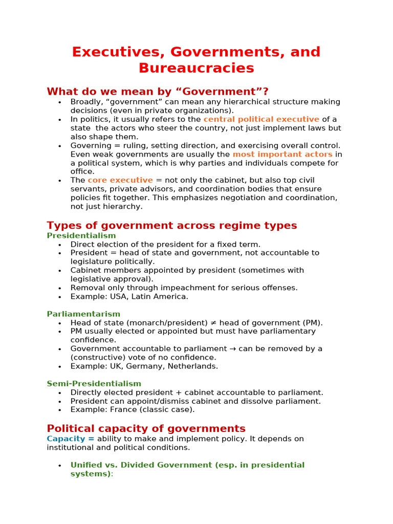 Executives CP | PDF | Cabinet (Government) | Heads Of State