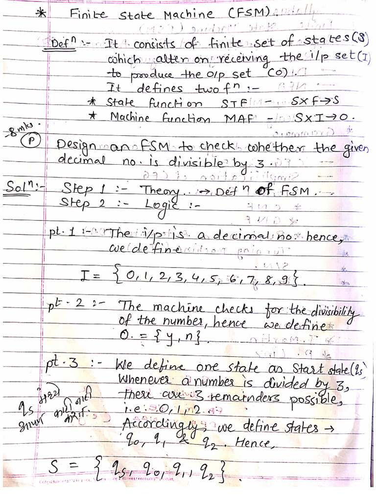 05 CH 02 FSM Example 01 Classwork | PDF