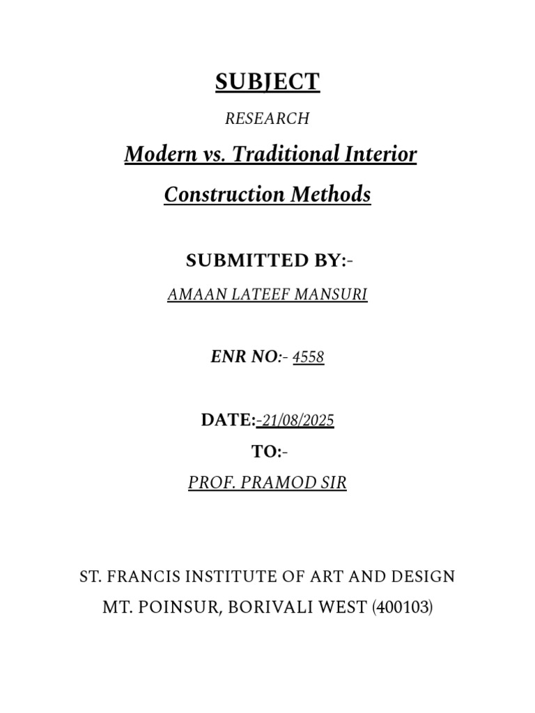 Modern vs. Traditional Interior Methods | PDF | Waste | Recycling