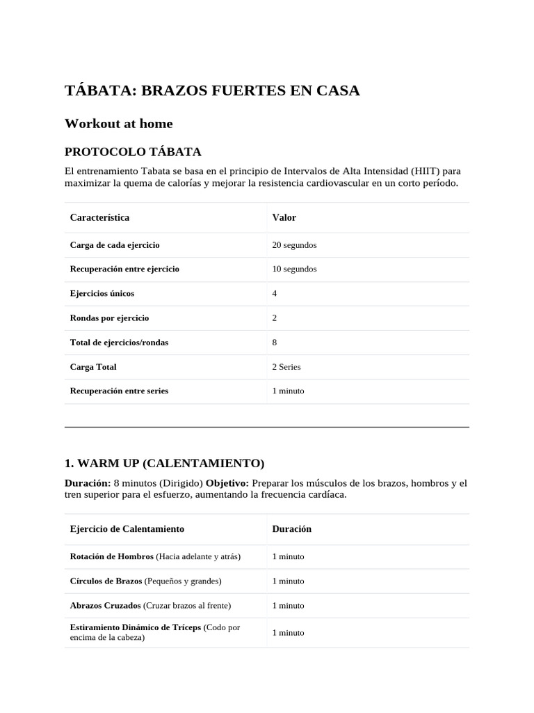 Tábata Brazos Fuertes en Casa | PDF | Codo