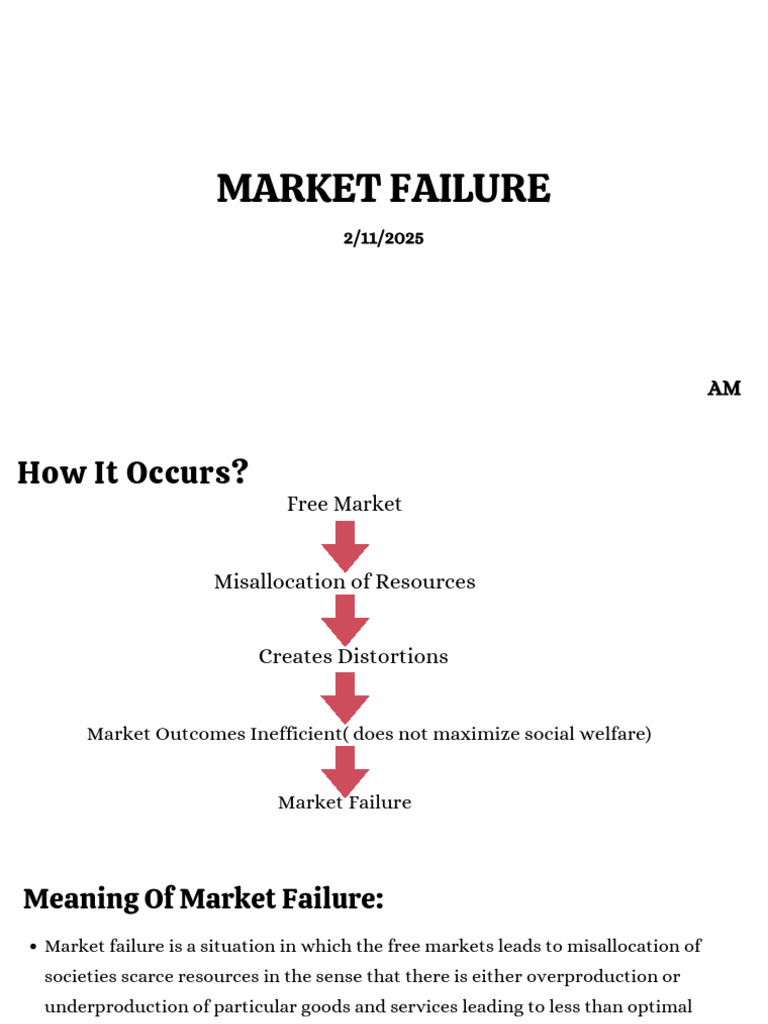 Market Failure (1) | PDF | Externality | Public Good