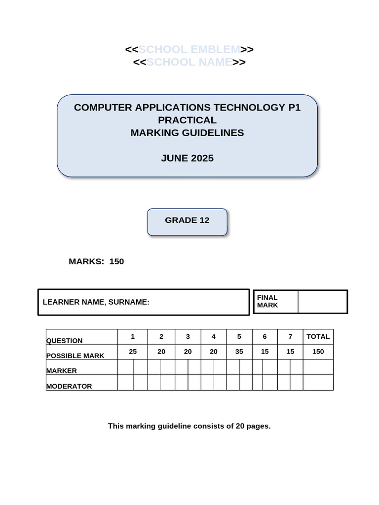 Grade 12 Computer Applications Tech Guidelines | PDF | Cost Of Living ...