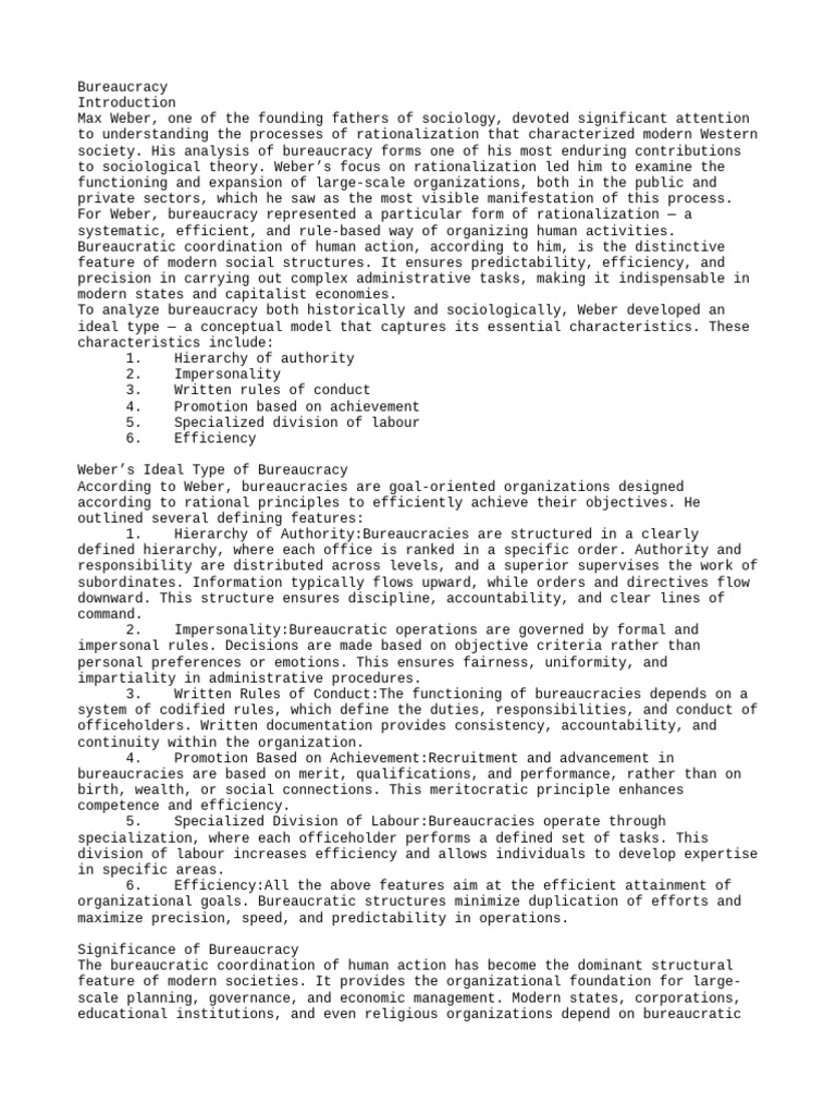 Understanding Weber's Bureaucracy Theory | PDF | Bureaucracy | Max Weber