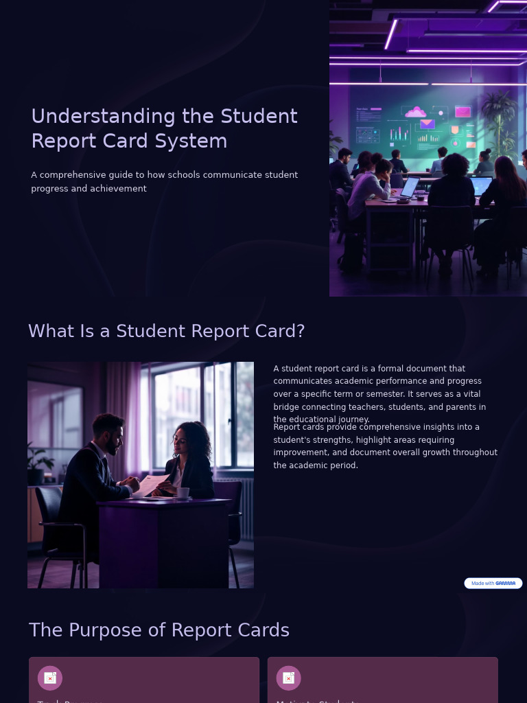 Understanding The Student Report Card System | PDF | Teachers ...