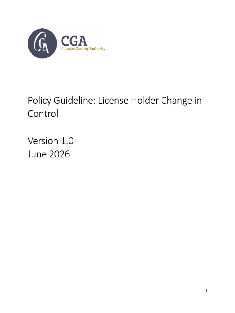 CGA License - Change of Control Procedure | PDF | Criminal Record | Due ...