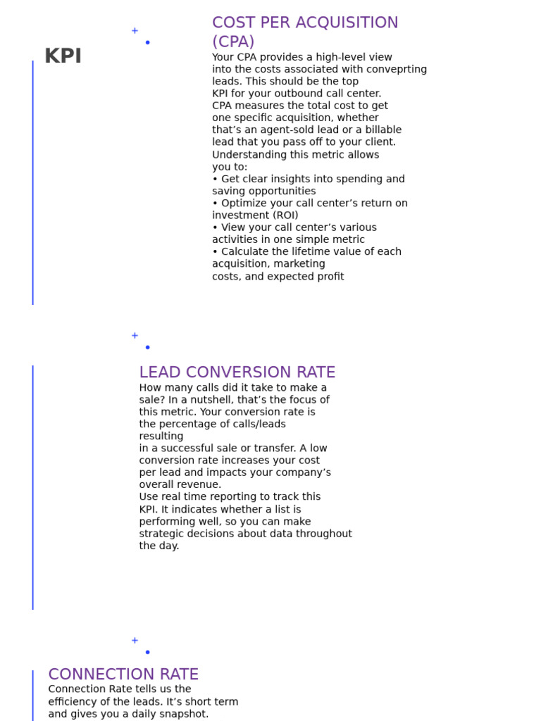 Key KPIs for Outbound Call Centers | PDF