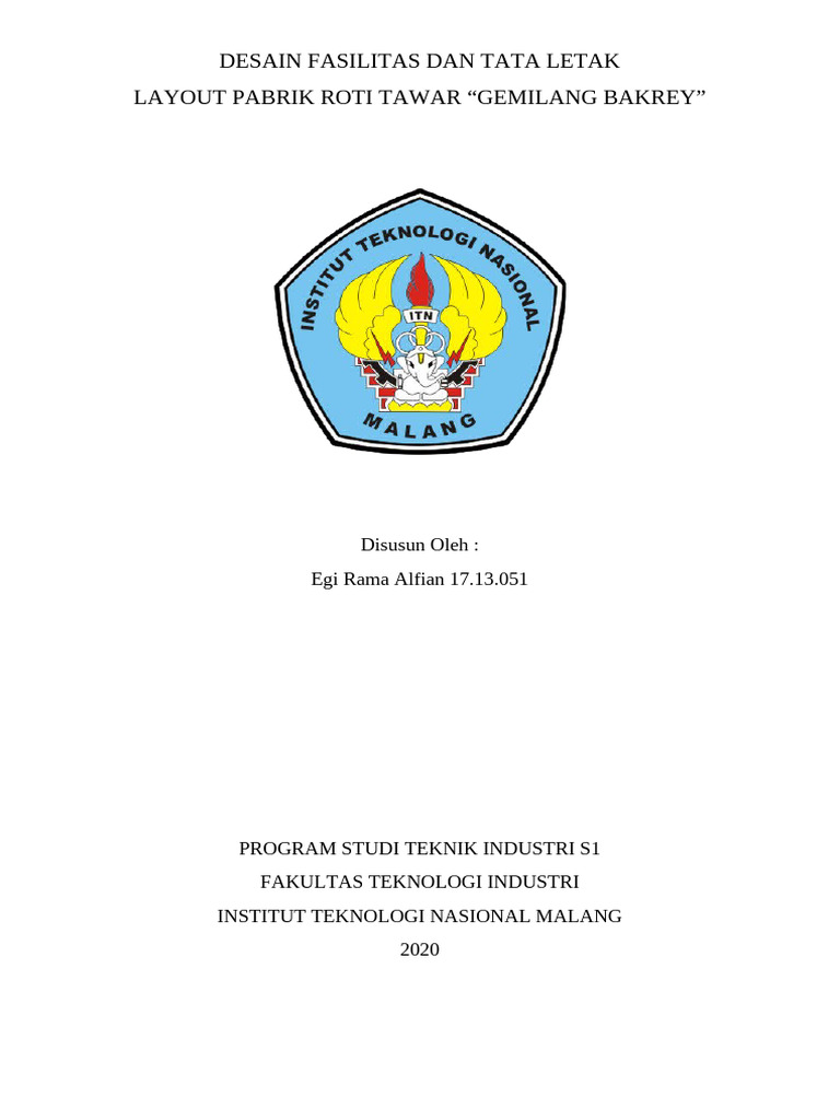 Tata Letak Pabrik Roti Tawari Gemilang | PDF