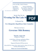 Evening On The Lake Reception For New Hampshire Republican State Committee