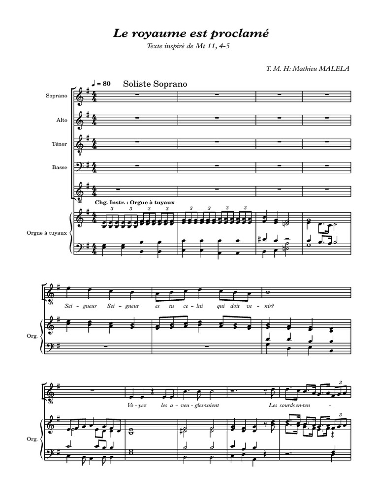 Proclamation du Royaume de Dieu | PDF | Chant | Musique vocale