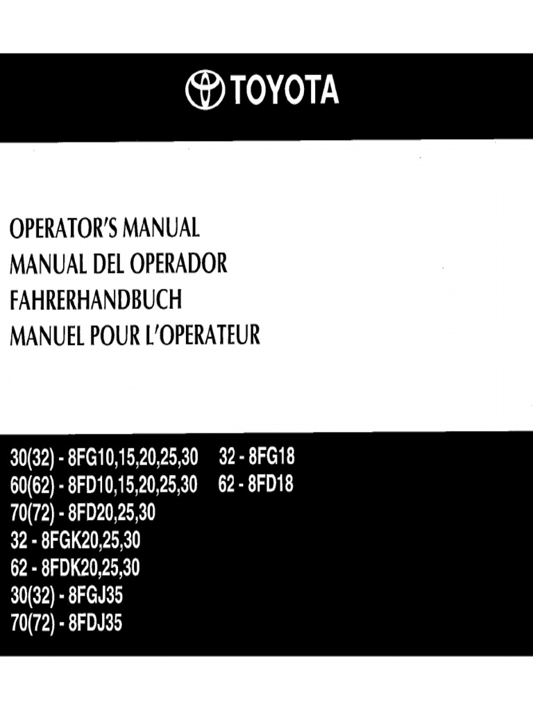 8FG, 8FD 10-30 Ops Manual | PDF