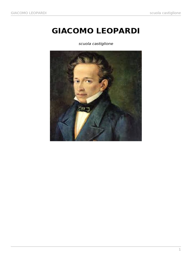 Giacomo Leopardi Ebook | PDF