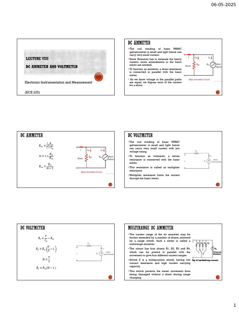 Electronic Instrumentation and Measurement (ECE 225) | PDF | Electronic ...