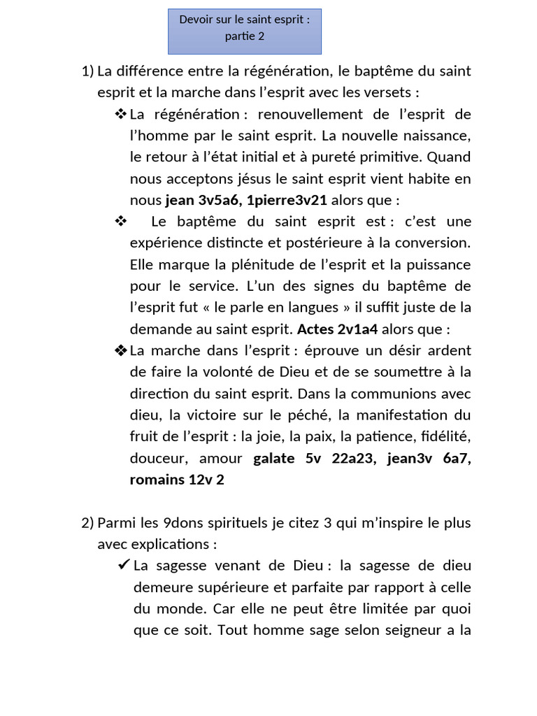 Comprendre la régénération et l'Esprit | PDF | Baptisme | Dieu