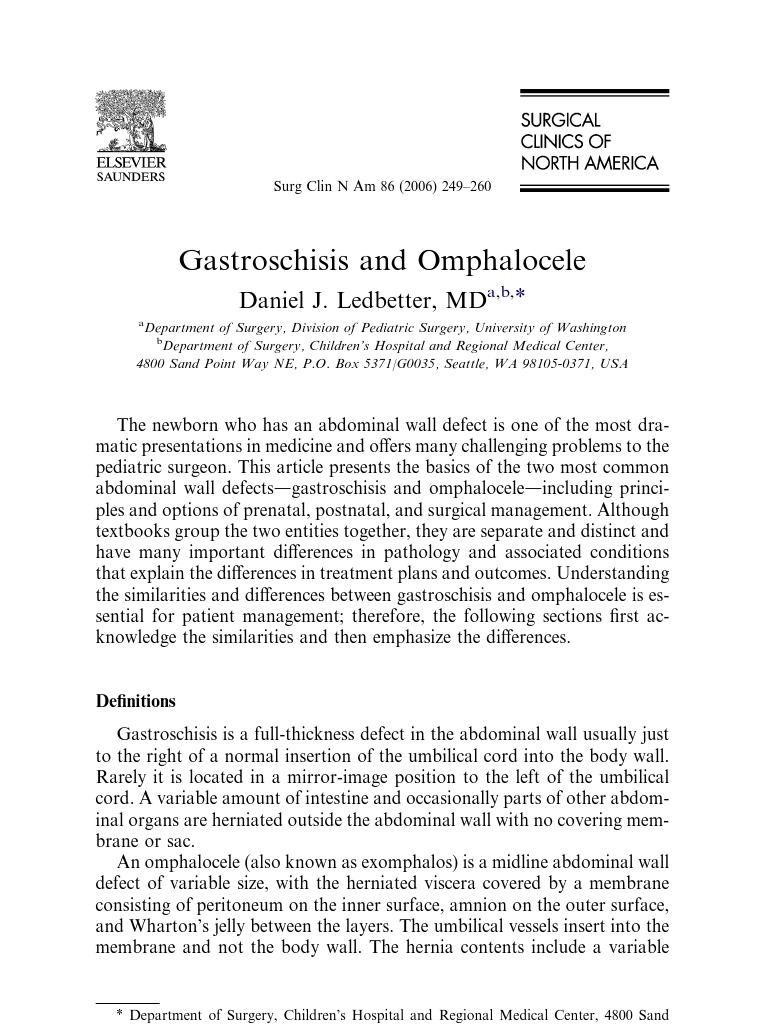 Gastroschisis vs Omphalocele Overview | PDF | Congenital Disorder | Fetus