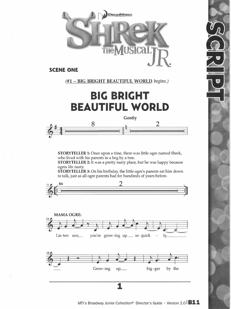 Shrek JR Script | PDF
