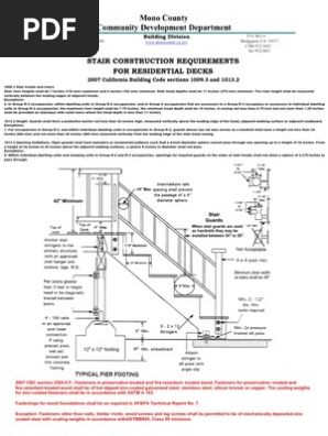 新建築　1999 1.2.3.4.6.8.10.12 MonoCountyRes DeckStairConstr | PDF | Stairs | Building