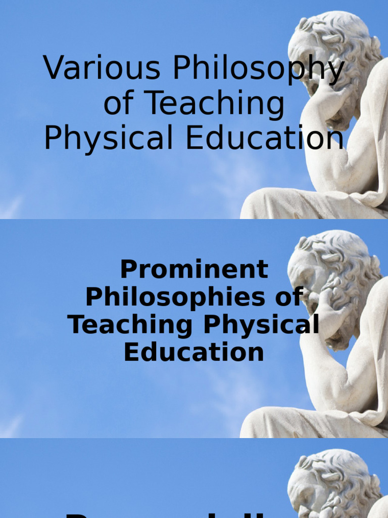 Various Philosophy of Teaching Physical Education | PDF | Physical ...