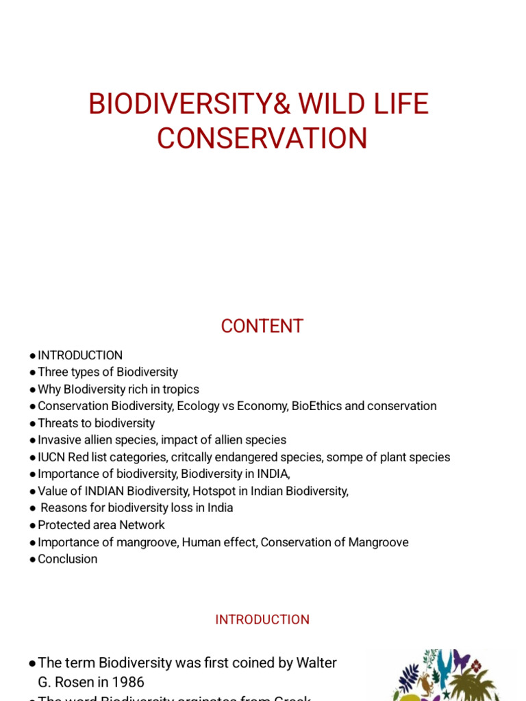 Unit 1 Biodiversity Conservation Pdf Biodiversity Conservation