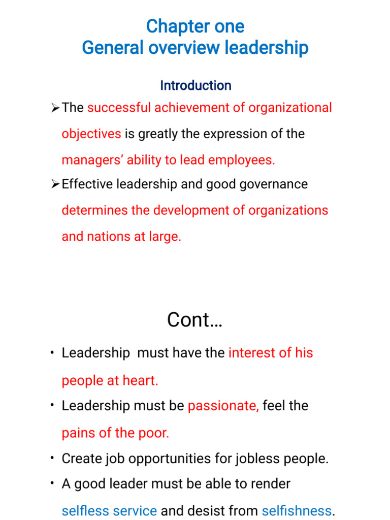 Leadership Overview and Styles Guide | PDF | Leadership ...