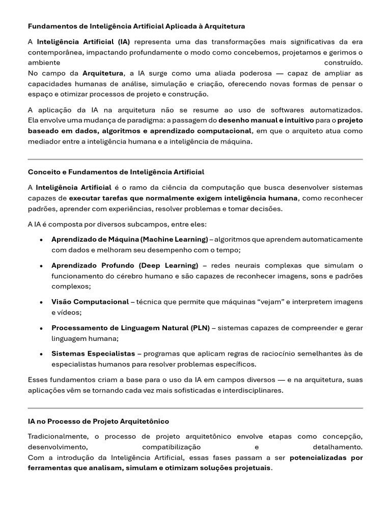 6.6 Fundamentos de IA Aplicada A Arquitetura | PDF | Inteligência ...