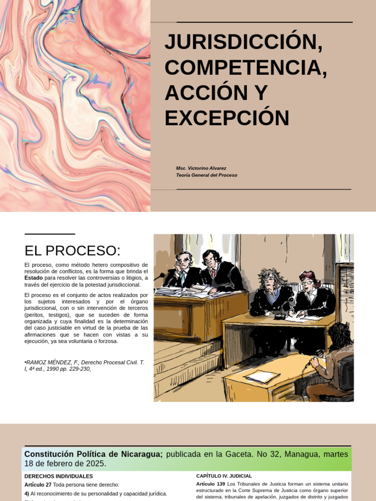 Jurisdicción y Competencia en el Proceso | PDF | Jurisdicción | Ley ...