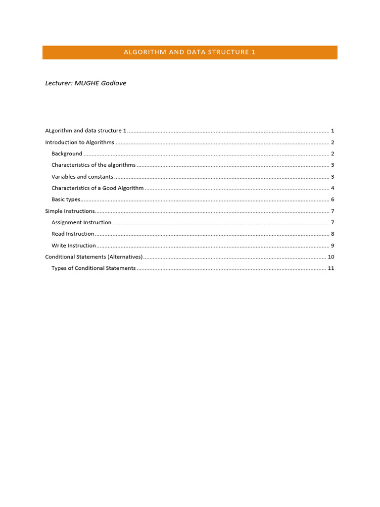 Introduction to Algorithms and Data Structures | PDF | Bit | Variable ...