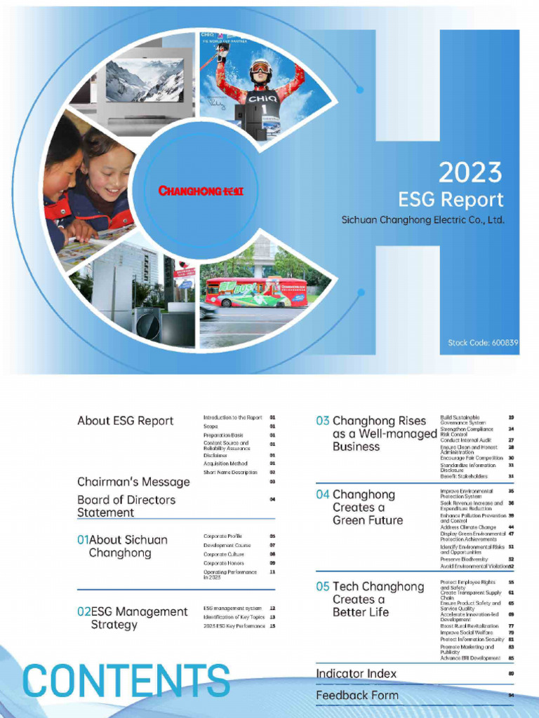 Chanhong ESG Report - 2023 | PDF