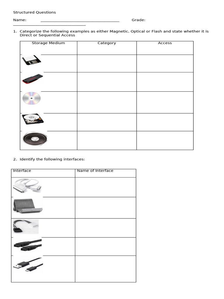 Storage Media and Access Methods Quiz | PDF | Computer Data Storage ...