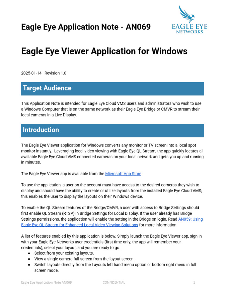Eagle Eye Viewer for Windows Guide | PDF | Window (Computing) | Video