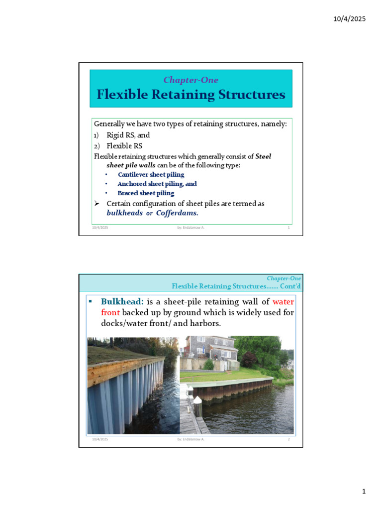 Flexible Retaining Structures Overview | PDF | Mechanical Engineering ...