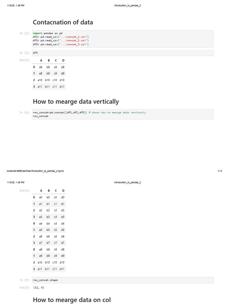 Merge and Manage Data with Pandas | PDF
