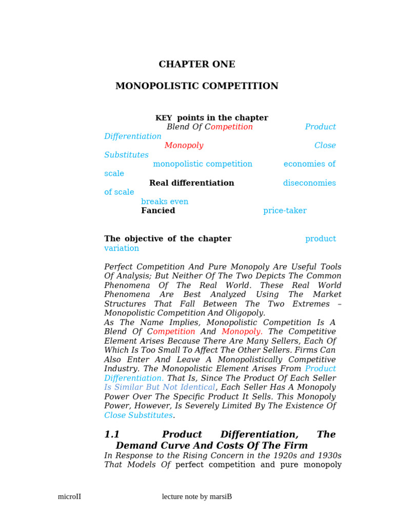 Understanding Monopolistic Competition | PDF | Oligopoly | Economic ...