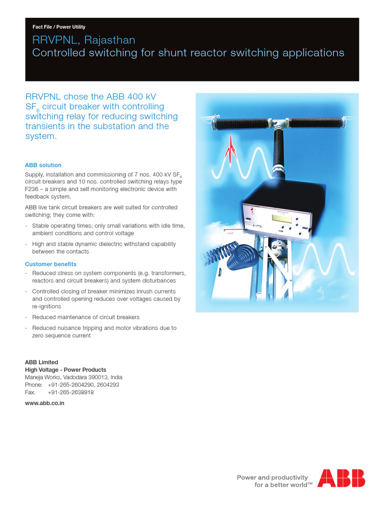 Controlled Switching for Shunt Reactors | PDF