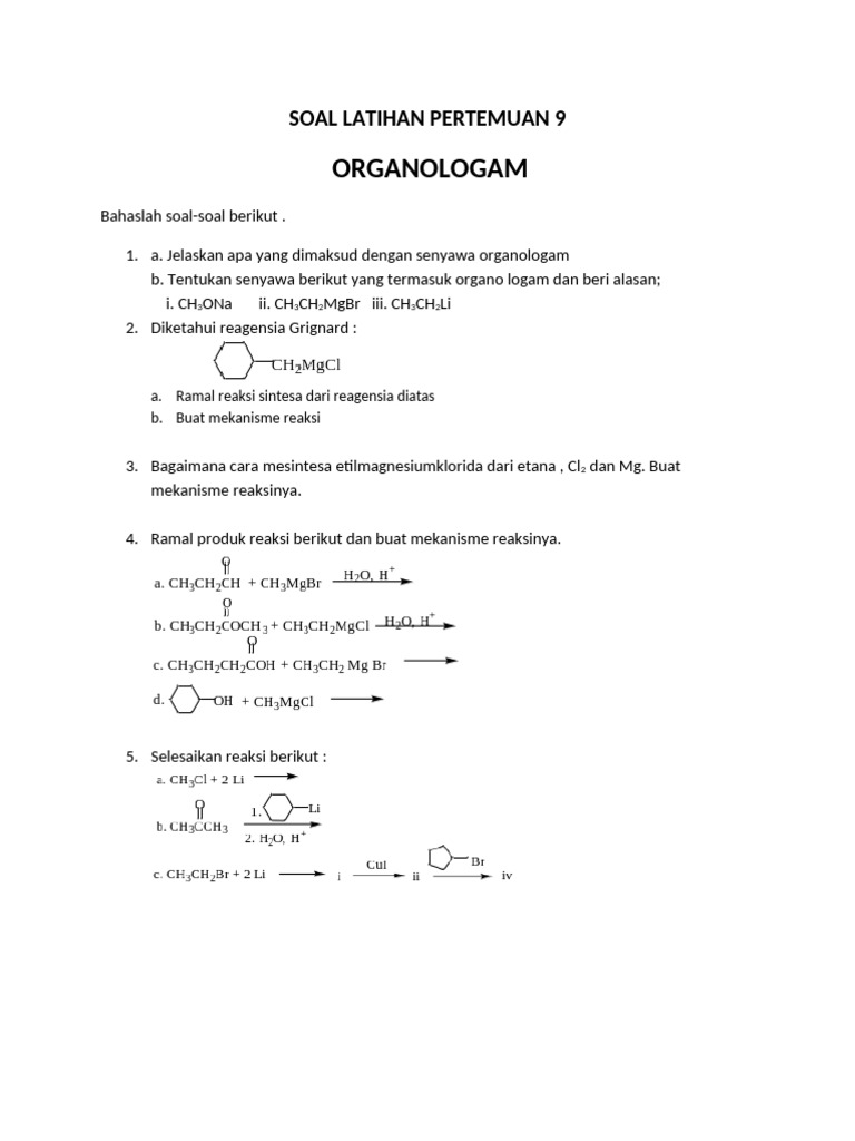Soal Latihan Pertemuan 9 | PDF
