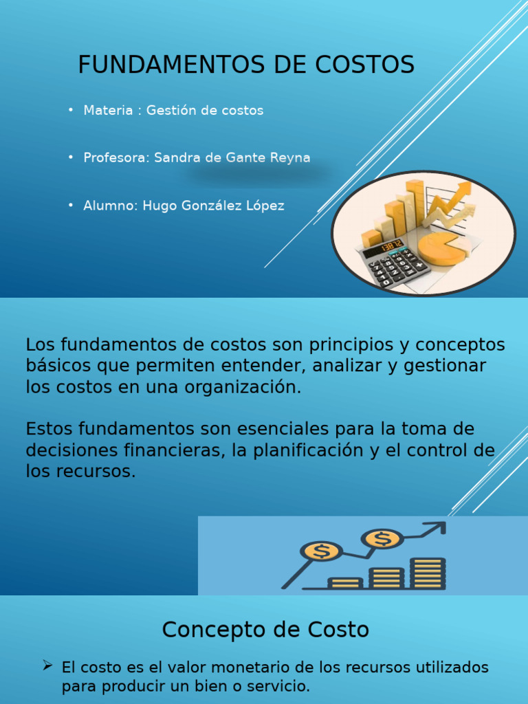 Fundamentos de Costos en Gestión Empresarial | PDF | Costo | Ciencias ...