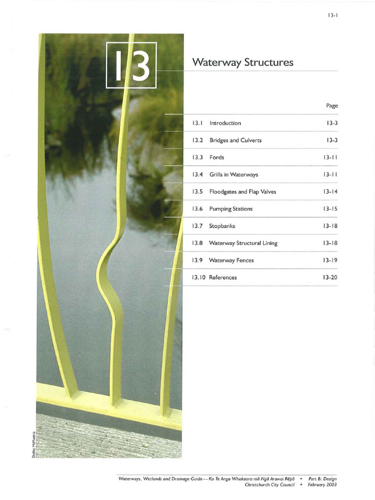 13.-Waterway-Structures | PDF | Flood | Traffic
